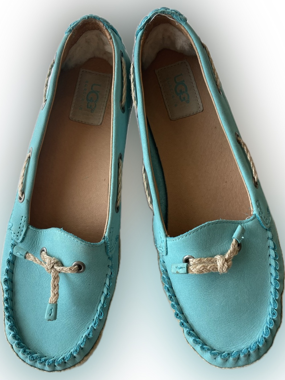 UGG Women's Turquoise Espadrille-Style Moccasins